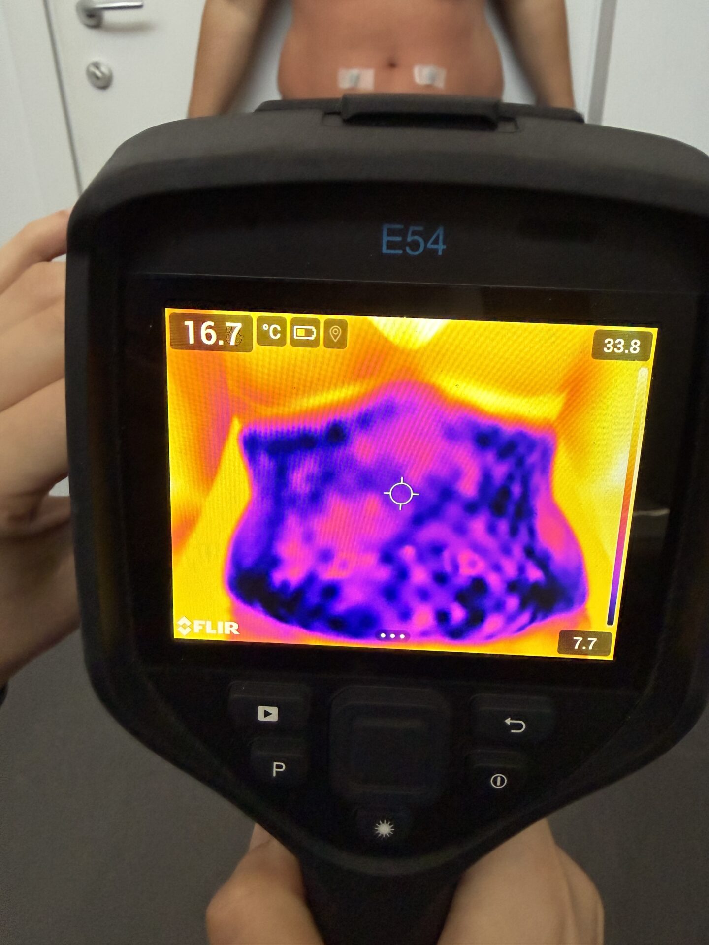 il raffreddamento della criobelt dimostrato dalla termocamera